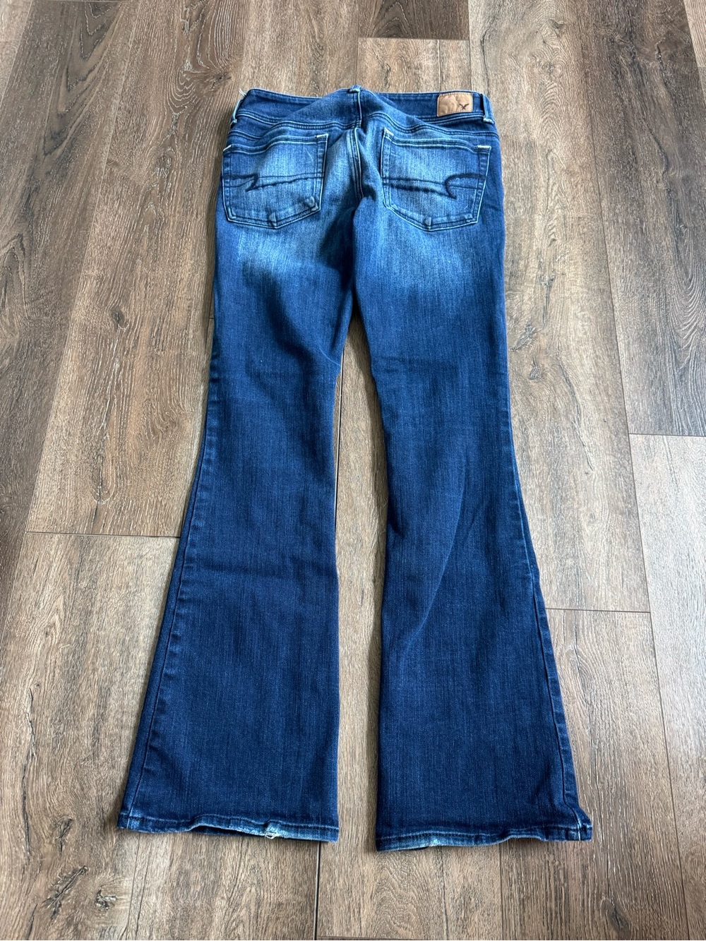 American Eagle Outfitters Y2K Dark Blue Flare Bootcut Jeans Women’s Size 6 - Picture 8 of 9